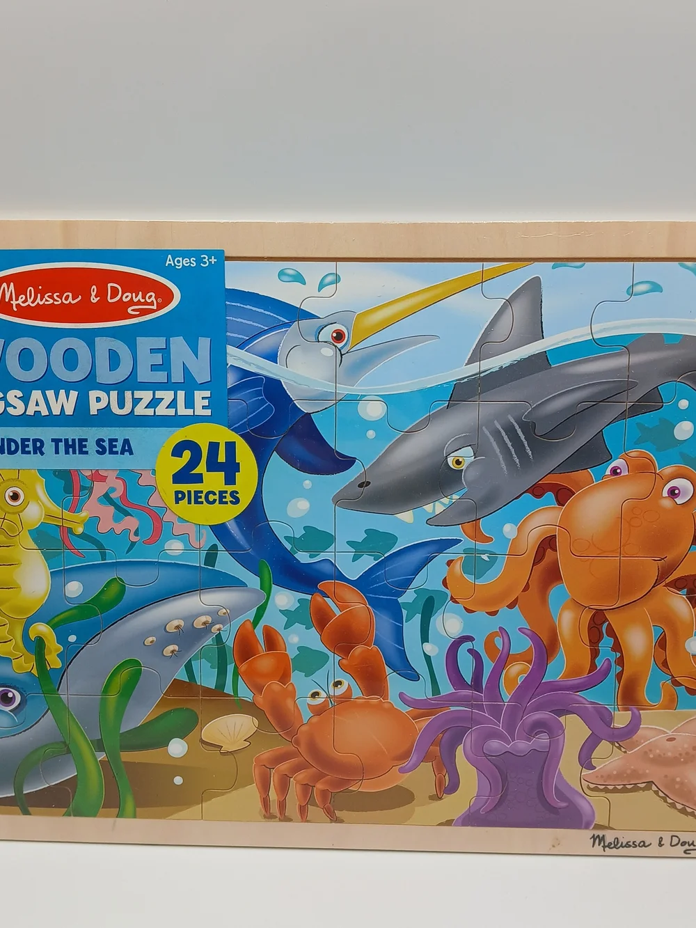 Melissa & Doug Under The Sea Wooden Jigsaw Puzzle 24 Pcs Ages 3+ 15.5